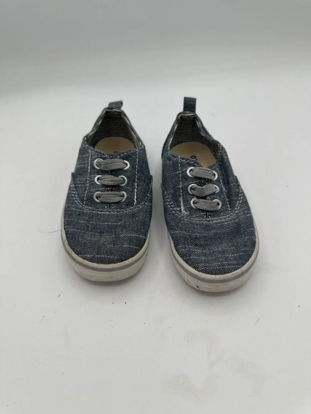 Old Navy Blue Chambray Denim Sneakers Toddler Size 8